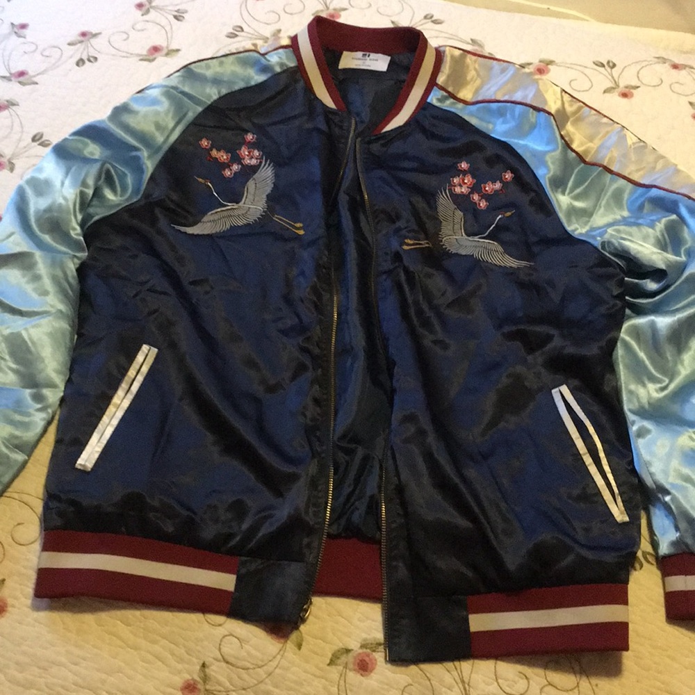 Athletic inspired bomber jacket